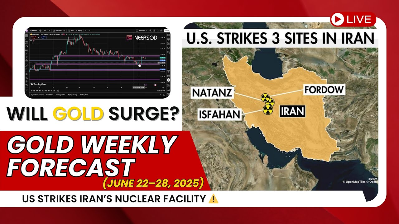 US Strikes Iran’s Nuclear Facility ⚠️ Will Gold Surge? | Gold Weekly Forecast (June 22–28, 2025)
