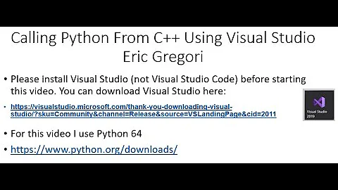 Calling Python From C++ Using Visual Studio
