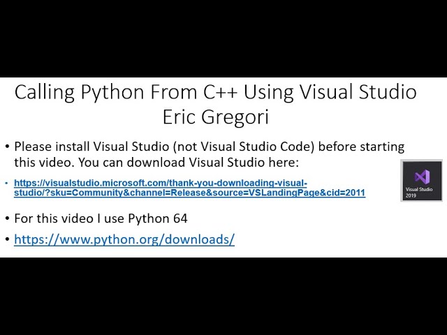 Call python from c