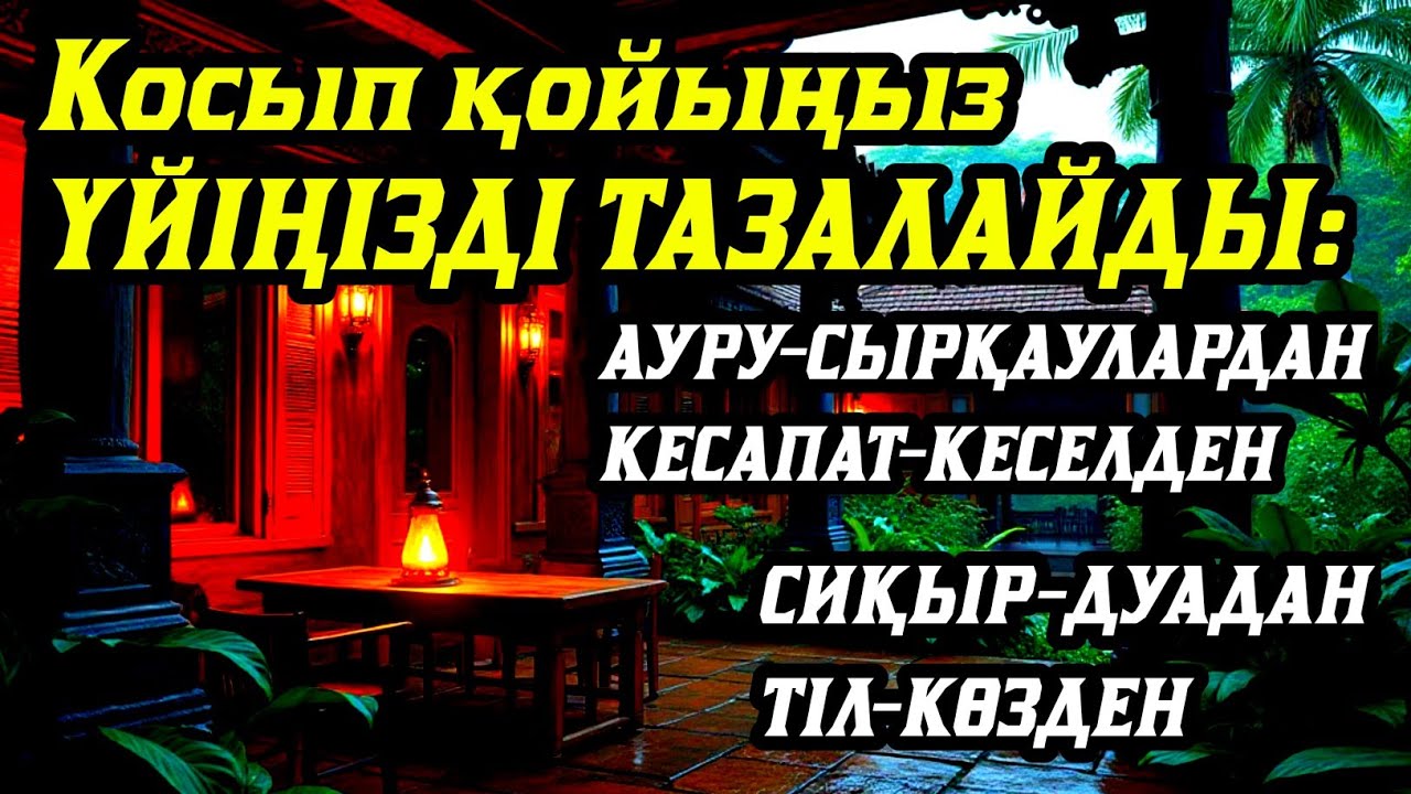 Үйіңізде жаман энергия болмасын қосыпқойыңыз