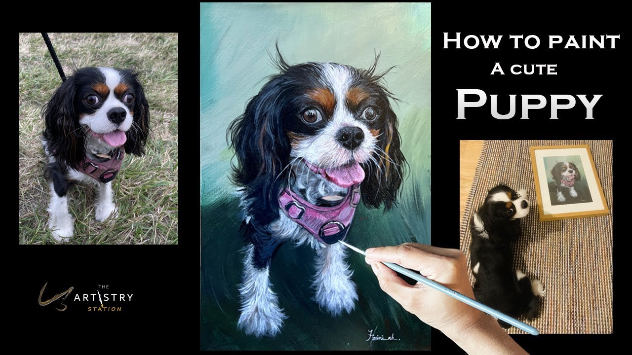 how-to-paint-a-cute-dog-full-tutorial-by-hasini-bandaranayake-youtube
