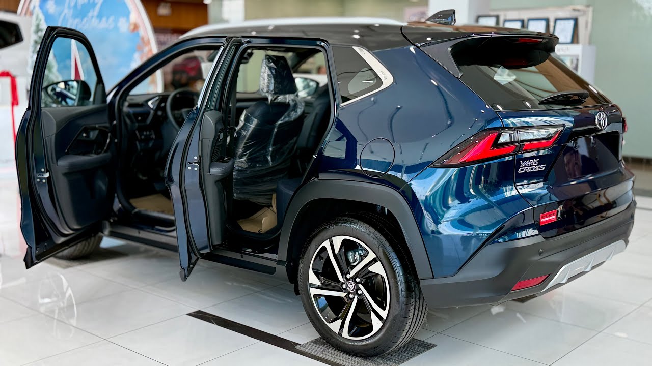 The New 2026 Toyota Yaris Cross 1.5L Exterior and Interior Crossover SUV Blue Color 