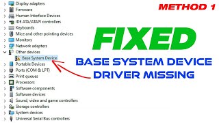 Fix Missing "Base System Device Driver" In Windows | Method 1 screenshot 5