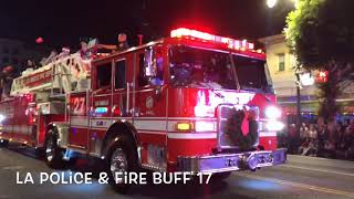 Lafd task Force 27w/rescue 27/engine 482/engine 450/447/at the Hollywood Xmas parade