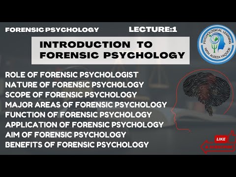 #Introduction to Forensic Psychology in urdu and hindi-#Nature-#Scope @learningwithaleeza