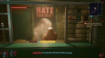 Cyberpunk 2077 Collecting a Tygers Claw Dermal Imprint For Smart Weapons