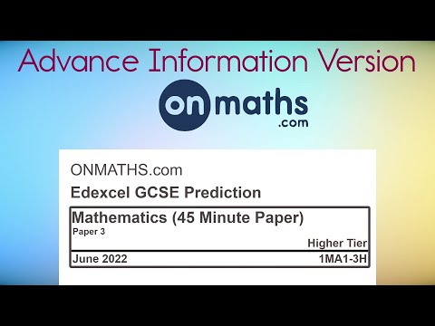 Advance Information Edexcel