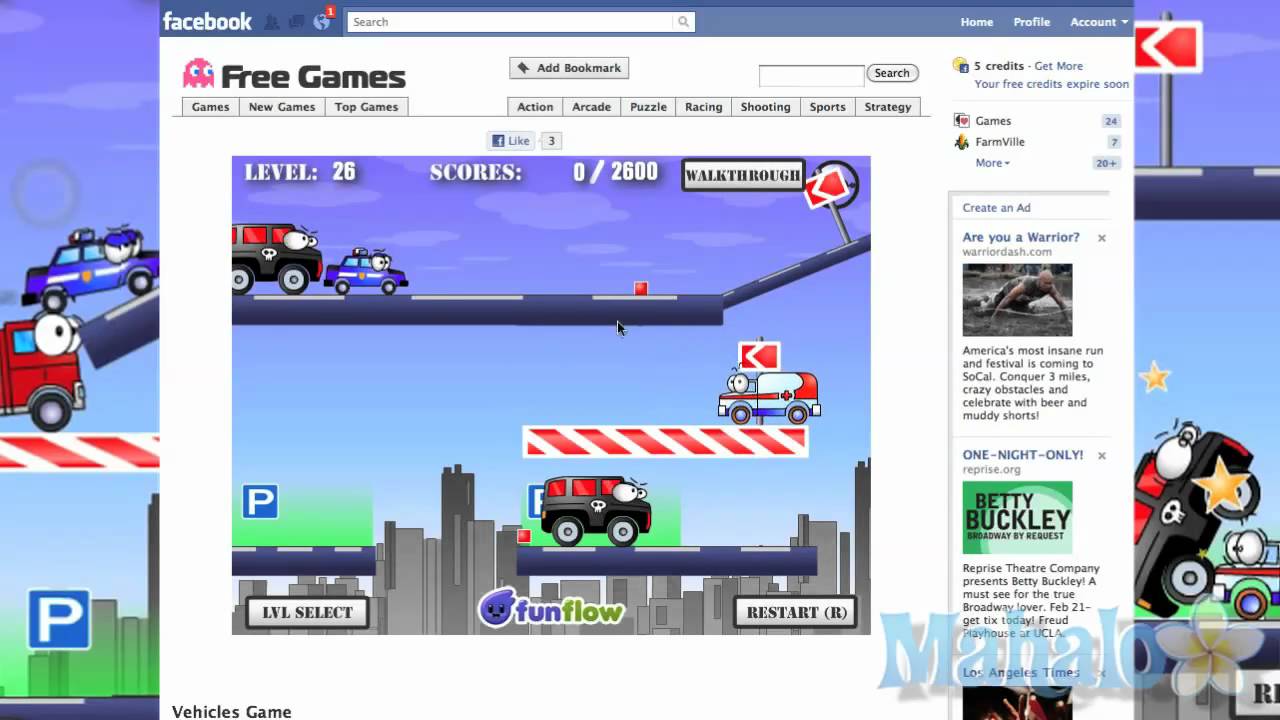 Vehicles Facebook Game Walkthrough - 26