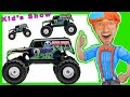 Learn Shapes & Numbers with Toy Monster Trucks with Blippi