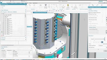 NX CAM Multi part machining in okuma NC-code simulation