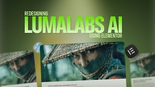 Wordpress Tutorial: How to redesign Lumalabs ai website with elementor page builder