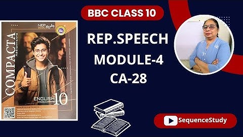 CLASS 10 bbc compacta| Module-4 CA-28 DIRECT & INDIRECT SPEECH  SOLVED & EXPLAINED
