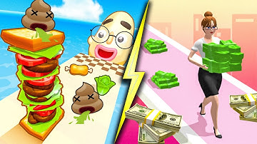 Sandwich Runner &💸 Money Run 3D Mobile Gameplay Walkthrough iOS,Android New Epic Game Update 45BUM4V