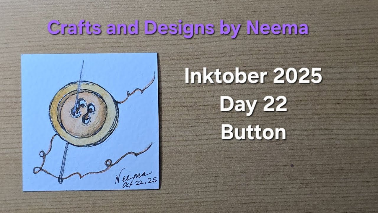 Inktober 2025 Day 22 prompt: Button. 
