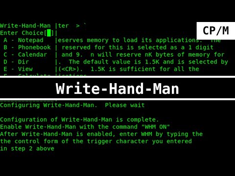 Write-Hand-Man on CP/M