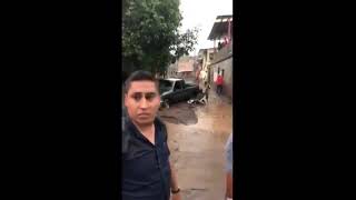 TROMBA EN MICHOACAN OCASIONA DESBORDAMIENTO DE 2 RÍOS EN PERIBÁN DE RAMOS