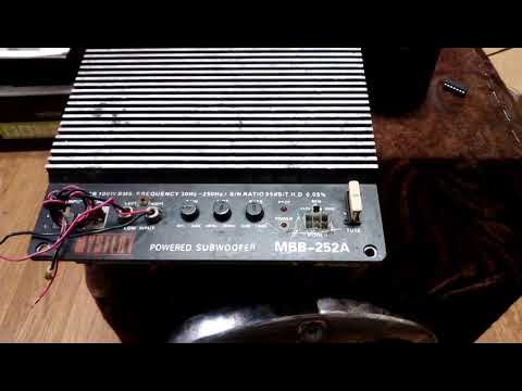 Ремонт сабвуфера MYSTERY MBB 252A тихо играет и хрипит - YouTube