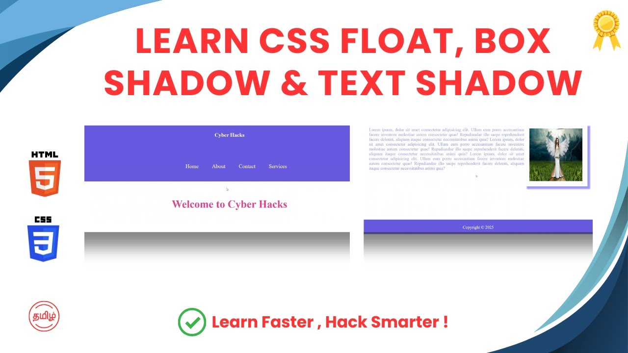 CSS Basic Project | Learn Float, Box Shadow & Text Shadow in CSS - YouTube