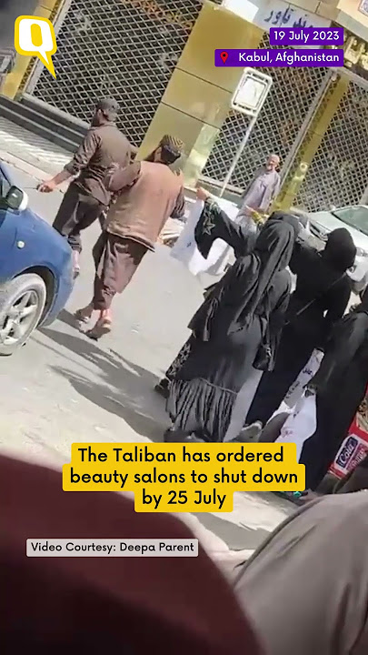 Afghan Women Protest Taliban’s Closure of Beauty Salons #shorts