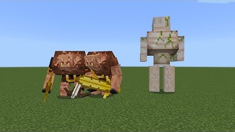 Mutant Piglin and Mutant Piglin Brute VS Mutant Iron Golem - Minecraft PE Mobs Battle EP.70