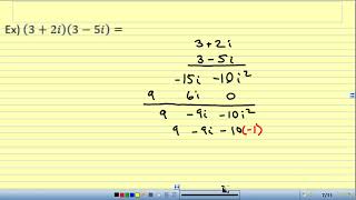 Pre-Calculus 2-4 Complex Numbers