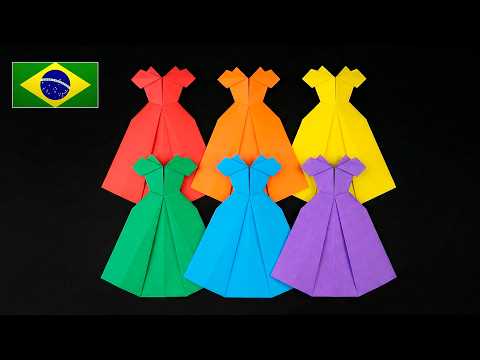 Como Fazer um Vestido de Origami Fácil e Bonito