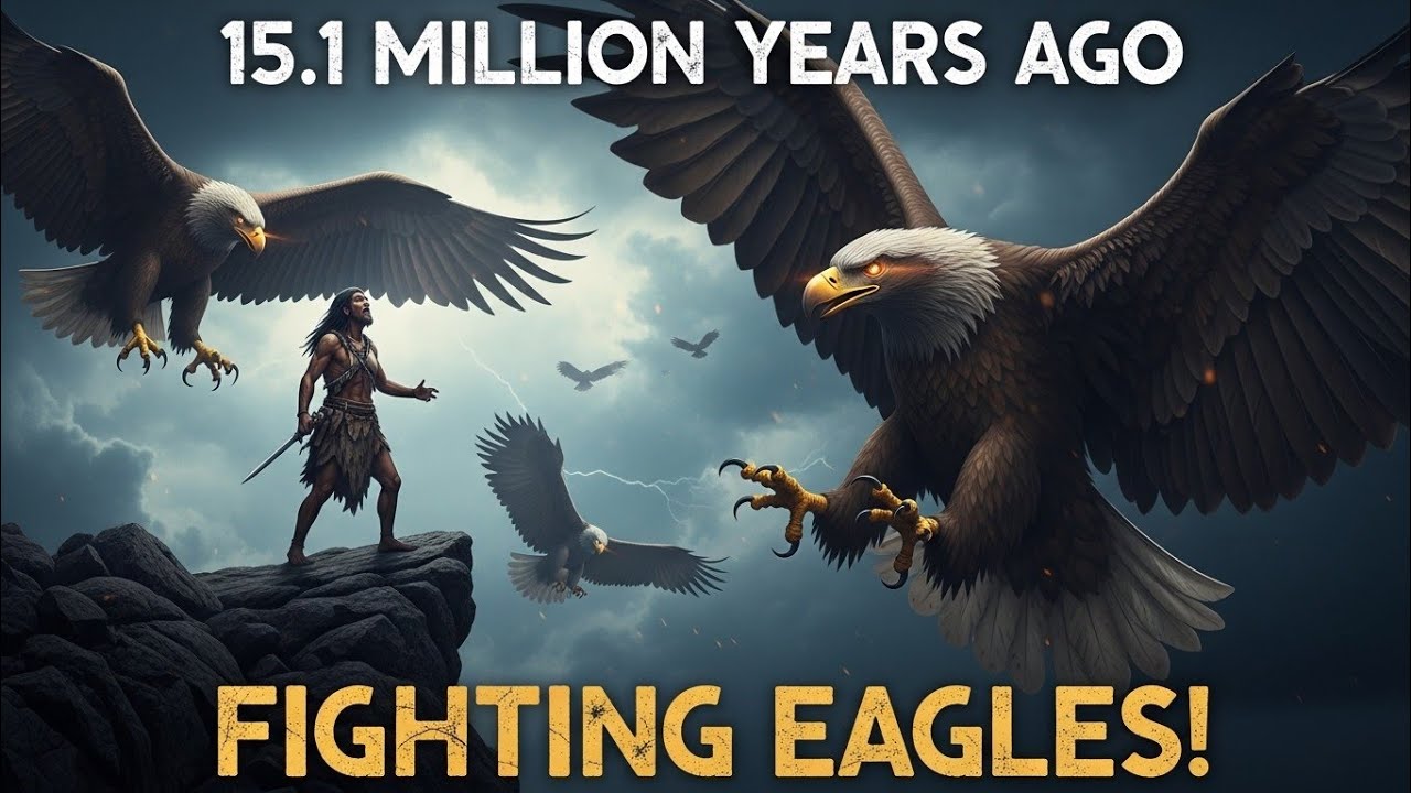 Stranded 15.1 Million Years Ago: Fighting Eagles – A Glimpse into the Prehistoric Skies