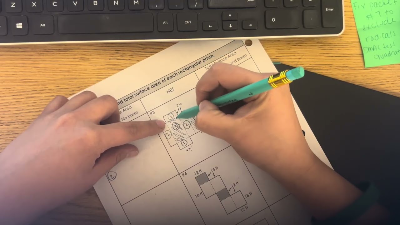 Surface Area Rectangular Prisms Nets