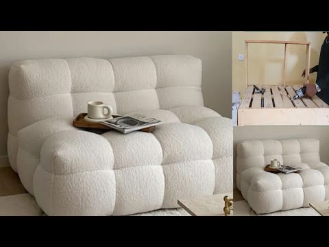 DIY Sofa Making From Start To Finish// Watch and Learn how to make this mordern Design Sofa