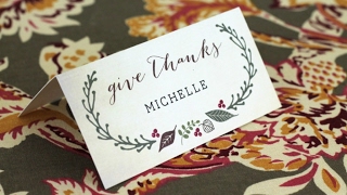 Free Printable Place Cards for Thanksgiving