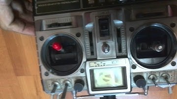 Orange RX DSMX/DSM2 2.4GHz Transmitter Module on Futaba FF7