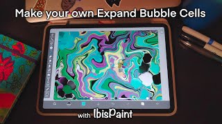 Expand Bubble Cells Tutorial, IbisPaint Digital Fluid Art #fluidart #ibispaintx #digitalart