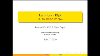 17 The memoir class