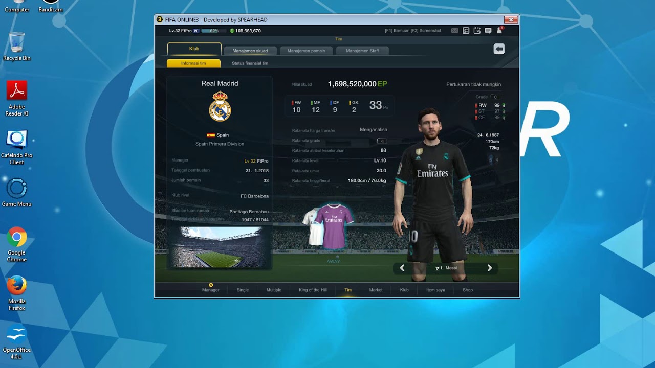 FiFA ONLINE 3 Edisi dapat (Evan Dimas. A Rizal. Ronaldinho)
