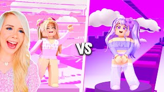 PINK VS PURPLE OBBY CHALLENGE IN ROBLOX!