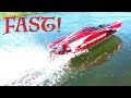 RC ADVENTURES TOP SPEED RUNS w 6S Lipo Traxxas Spartan 36 Race Boat Wipeout