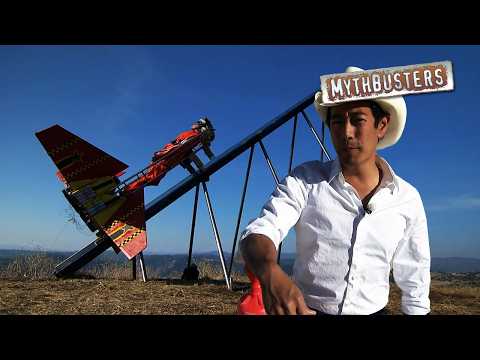 Can A Man Be Launched By 500 Fireworks? | MythBusters