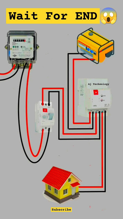 Generator connection to house 😱 #generator #ajtechnology #wiring #circuit #electrical #electrician