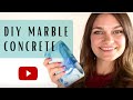 DIY Marble Concrete Planter or Candle Container