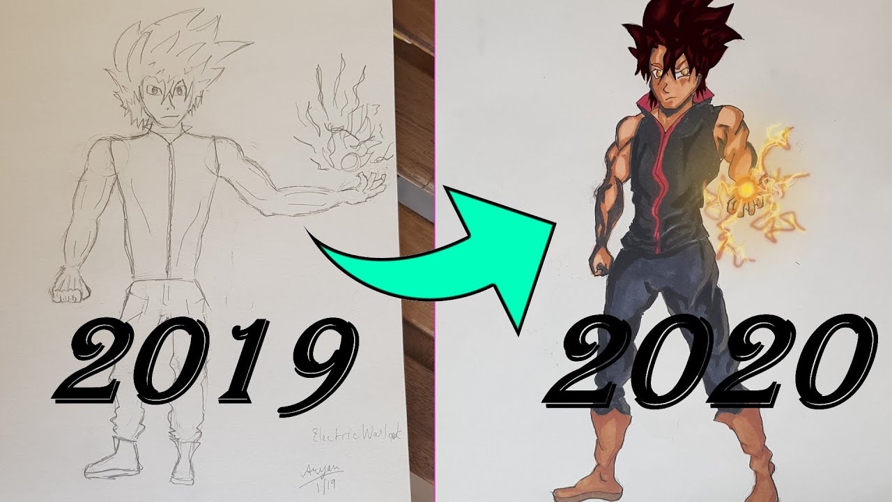 redrawing my old art - YouTube
