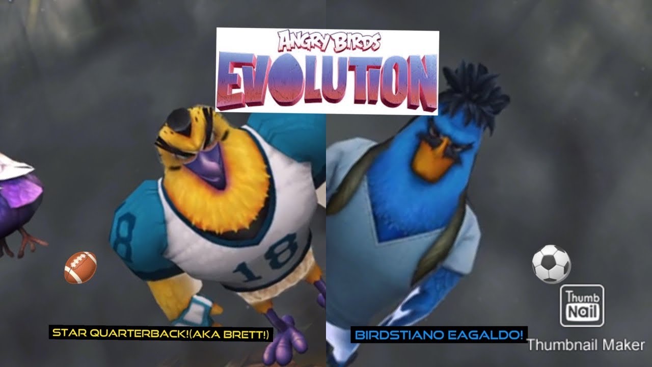 Angry Birds Evolution Star Quarterback and Birdstiano Eagaldo