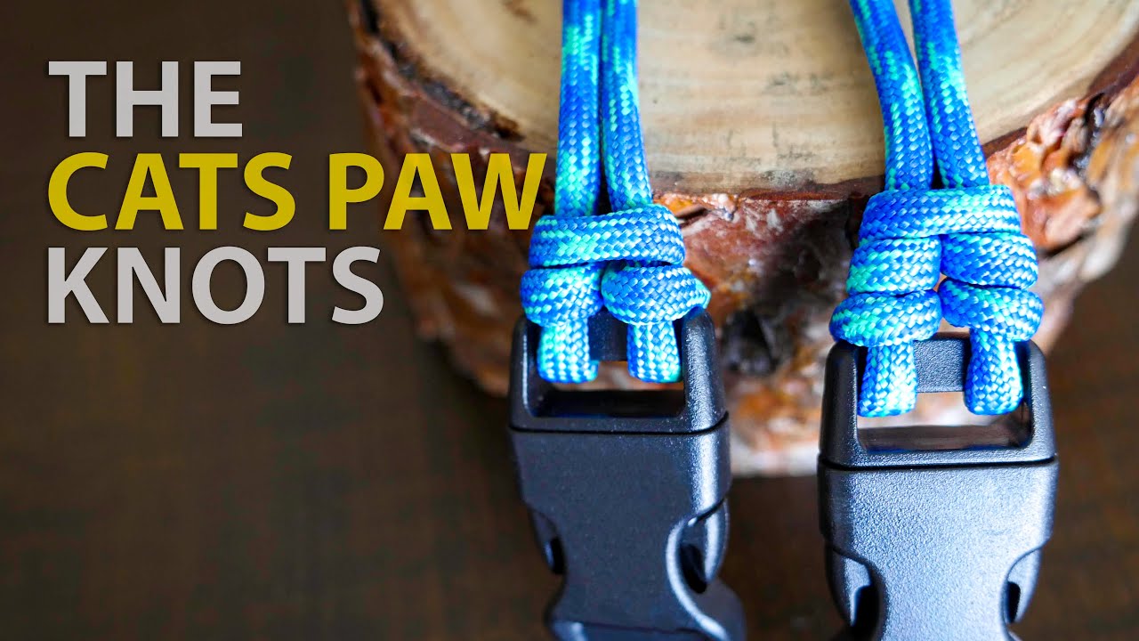How to tie the Cats Paw and Double Cats Paw knots Paracord Knots