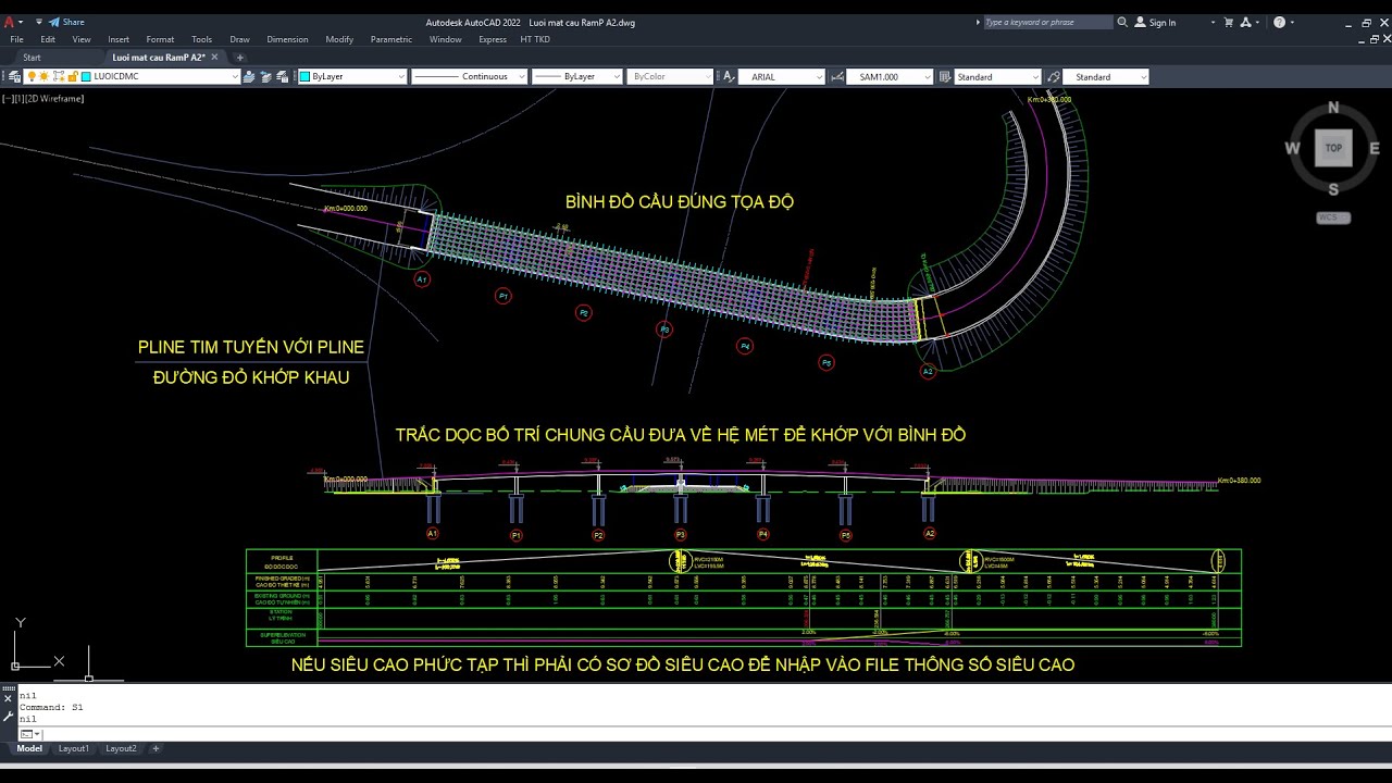 AutoLisp CDMD lập lưới cao độ mặt cầu.