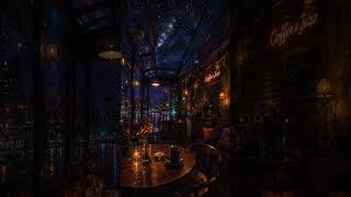 starlit café beneath the midnight sky