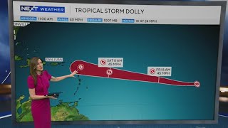 Tropical Storm Dolly forms as system spins across Atlantic