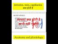 Artery क्या होती है | Arteries | blood vessels |#biology #anatomy