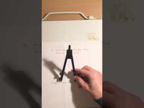 How to erect a perpendicular line from a point.