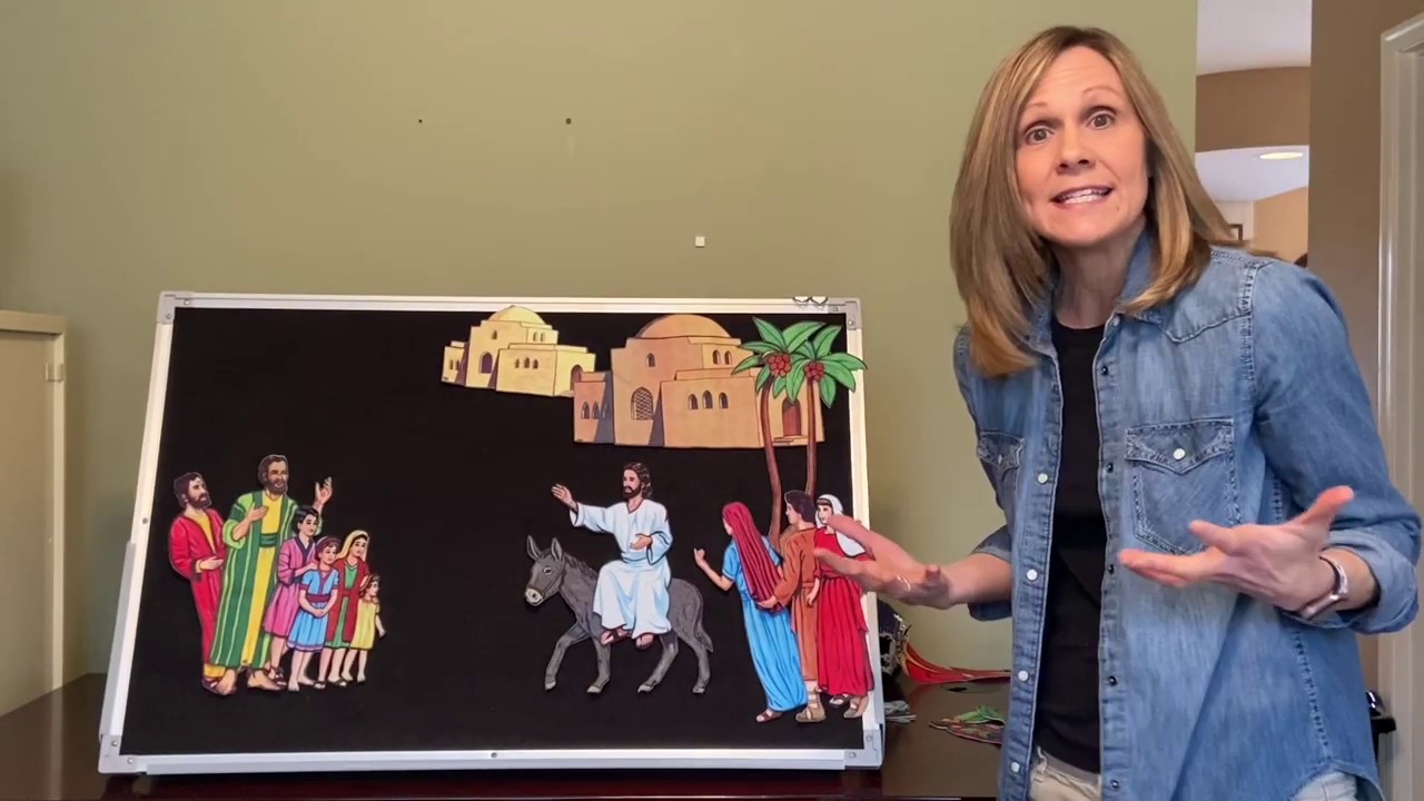 Mountainside Prek Online lesson 4 for March 23 & 24 - Mrs. French teaches the story of Jesus entering Jerusalem as well as the letter Ww.