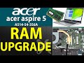 How to upgrade ram on Acer Aspire 5 A514-54-356A
