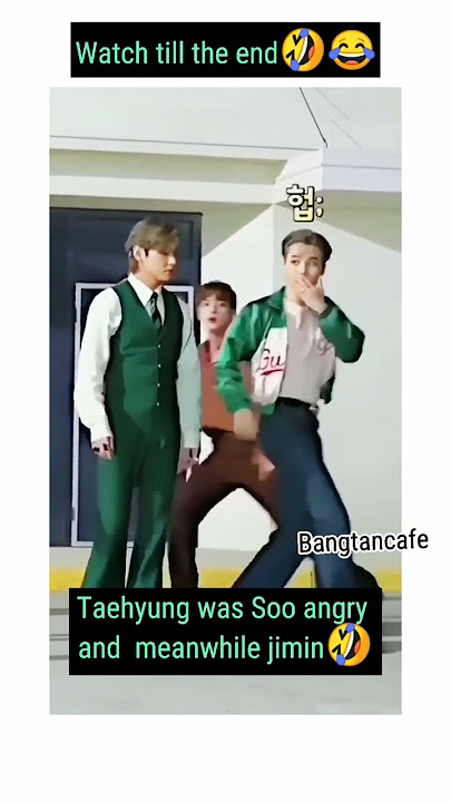Jimin:ahh lil tae tae is angry🤭😂#shorts#bts#jimin